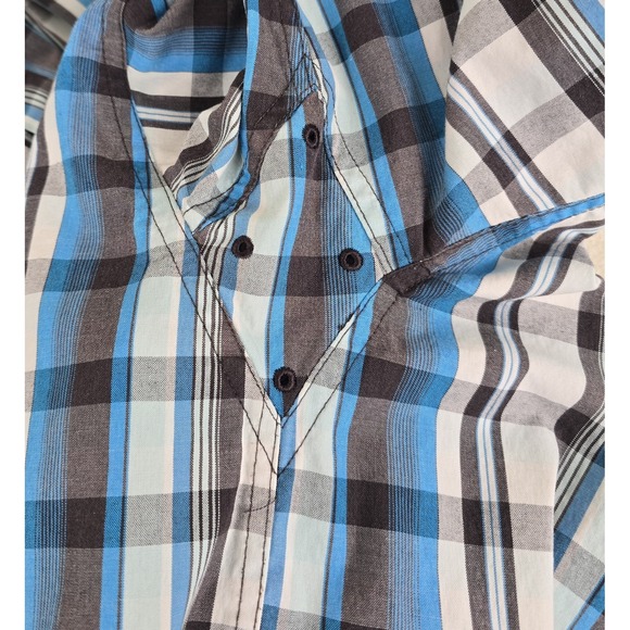 PANHANDLE Tuf Cooper Performance Western Shirt Mens XL Blue‎ Plaid Long Sleeve - Picture 12 of 12